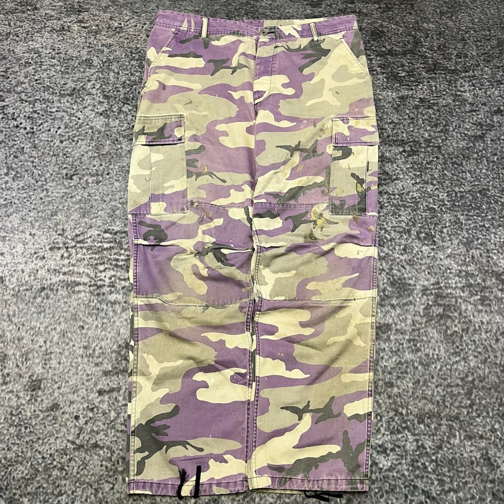 Rothco B.D.U. Camo Pants 38x30 Purple Gray Camouflage Cargo Utility Military